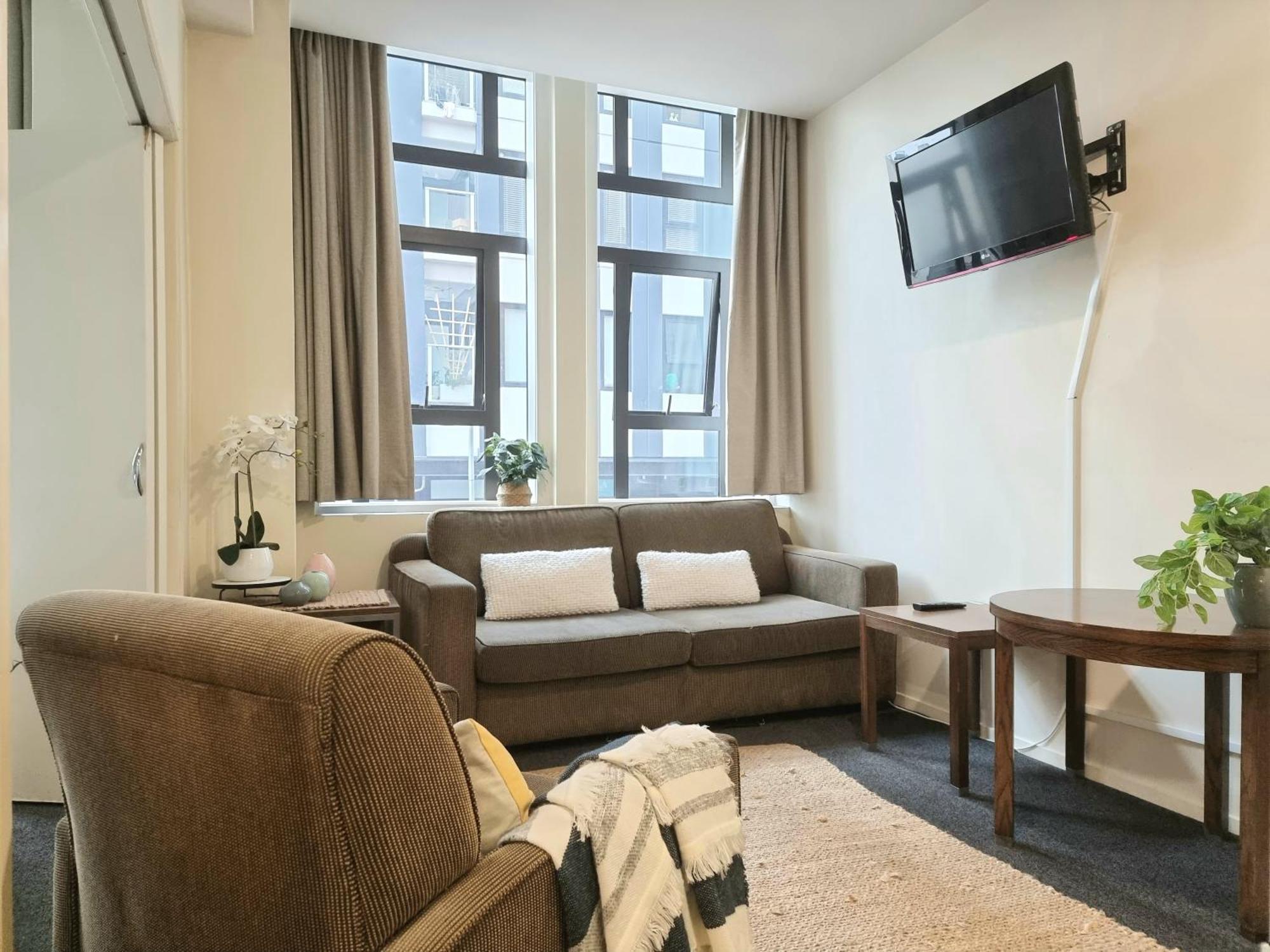 Urban Deco Apartment On Queen Street Auckland Værelse billede